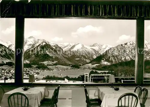 AK / Ansichtskarte Oberstdorf Hotel Panorama Cafe Restaurant Alpenblick Oberstdorf