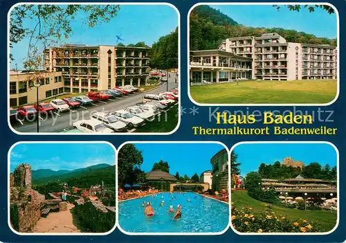 AK / Ansichtskarte Badenweiler Haus Baden Panorama Freibad Park Badenweiler