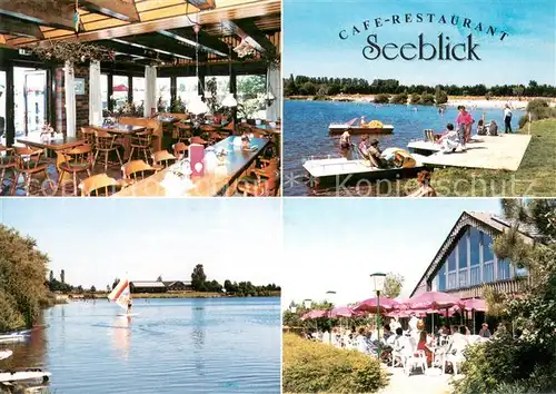 AK / Ansichtskarte Detern Cafe Restaurant Seeblick Terrasse Badestrand Detern