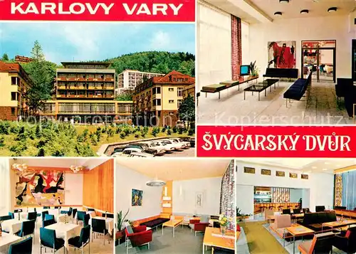 AK / Ansichtskarte Karlovy_Vary_Karlsbad Sanatorium Svycarsky Dvur 