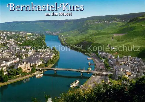 AK / Ansichtskarte Bernkastel Kues Fliegeraufnahme mit Doctor Weinberg Bernkastel Kues