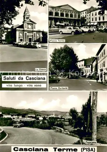 AK / Ansichtskarte Casciana_Terme Chiesa Piazza Terme Piazza Garibaldi Panorama Casciana Terme