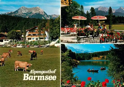 AK / Ansichtskarte Kruen Alpengasthof Barmsee Terrasse Grubsee Kruen