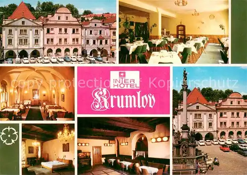 AK / Ansichtskarte Cesky_Krumlov Interhotel Krumlov Restaurant Brunnen Cesky Krumlov