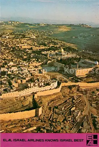 AK / Ansichtskarte Jerusalem_Yerushalayim Fliegeraufnahme Jerusalem_Yerushalayim