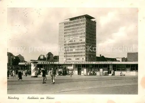 AK / Ansichtskarte Nuernberg Hochhaus am Plaerrer Nuernberg