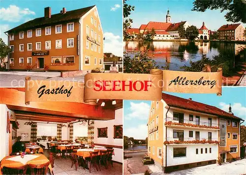 AK / Ansichtskarte Allersberg Gasthof Seehof Restaurant Gaststube Seepartie Allersberg