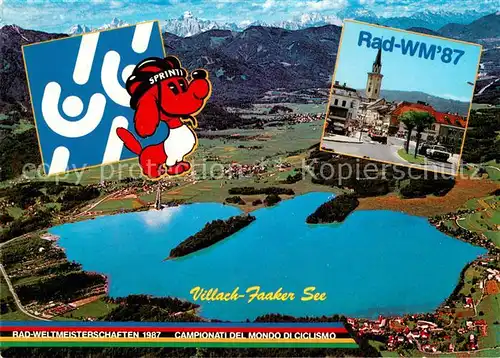 AK / Ansichtskarte Villach_Kaernten Fliegeraufnahme mit Faaker See Villach_Kaernten