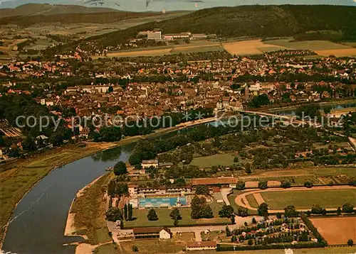 AK / Ansichtskarte Hoexter_Weser Fliegeraufnahme Hoexter Weser