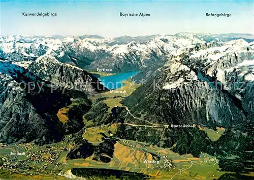 AK / Ansichtskarte Jenbach_Tirol Fliegeraufnahme mit Pertisau Maurach Wiesing Achensee Jenbach Tirol