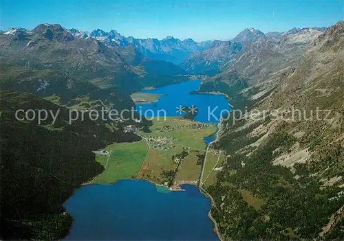 AK / Ansichtskarte Sils_Engadin_Graubuenden Silvaplanersee u. Silsersee Sils_Engadin_Graubuenden