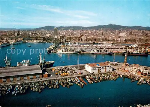 AK / Ansichtskarte Barcelona_Cataluna Puerto Vista aerea Barcelona Cataluna