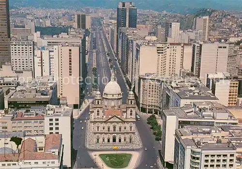 AK / Ansichtskarte Rio_de_Janeiro Candelaria Church Center of Rio de Janeiro Fliegeraufnahme Rio_de_Janeiro