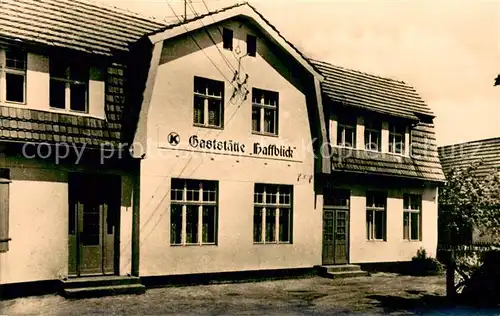 AK / Ansichtskarte Usedom Konsum Gaststaeaete Haffblick Aussenansicht Usedom