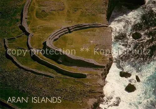 AK / Ansichtskarte Inishmore_Aran_Islands Dun Aonghasa Angus Fort Ruines aerial view 