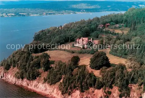 AK / Ansichtskarte Cape_Breton Aerial view of Beinn Bhreagh Home of the late Alexander Graham Bell Baddeck Bay Cape Breton