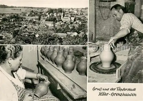 AK / Ansichtskarte Hoehr Grenzhausen Panorama Toepferstadt Toepferhandwerk Hoehr Grenzhausen