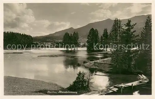 AK / Ansichtskarte Heidsee_GR Abendstimmung am See Militaerpost 