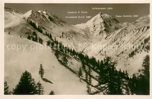 AK / Ansichtskarte Ulrichen Winterpanorama Alpen Cornohuette Nufenenstock Nufenenpass Ulrichen