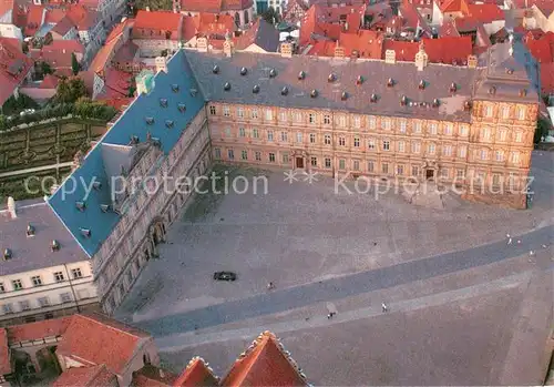 AK / Ansichtskarte Bamberg Domplatz mit neuer Residenz und Rosengarten Fliegeraufnahme Bamberg