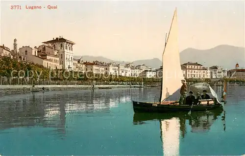 AK / Ansichtskarte Lugano_TI Quai Panorama Lugano_TI