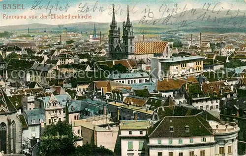 AK / Ansichtskarte Basel_BS Panorama von der Elisabethenkirche Basel_BS