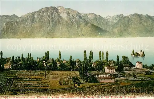 AK / Ansichtskarte Clarens__Montreux_VD Villas Dubochet He de Salagnon et les Alpes de la Savoie 