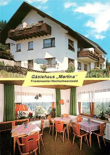 AK / Ansichtskarte Friedenweiler Gaestehaus Martina Gaststube Friedenweiler