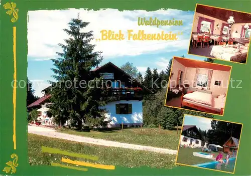 AK / Ansichtskarte Sondershausen_Thueringen Waldpension Blick Falkenstein Gaststube Zimmer Freibad Sondershausen Thueringen