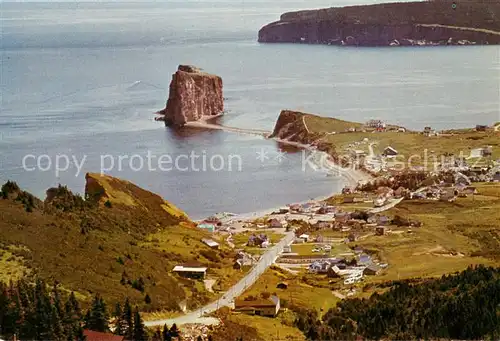 AK / Ansichtskarte Gaspe_Canada Perce Rock Air view 