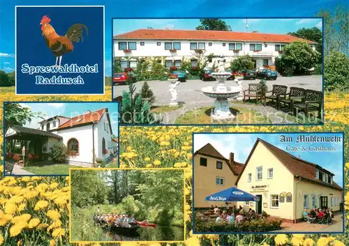 AK / Ansichtskarte Raddusch Spreewaldhotel Raddusch Terrasse Spreewaldpartien Raddusch