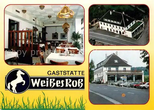 AK / Ansichtskarte Schoenfeld_Wiesenbad Gasthof Weisses Ross Gaststube 