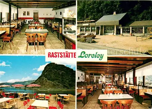 AK / Ansichtskarte St_Goar Raststaette Loreley Gastraeume Terrasse St_Goar