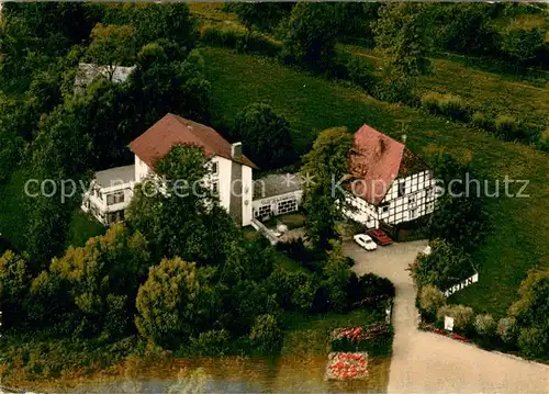 AK / Ansichtskarte Barntrup Hotel Pension Paradiesmuehle Fliegeraufnahme Barntrup