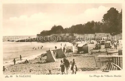AK / Ansichtskarte Saint Nazaire_44 La plage de Ville es Martin 
