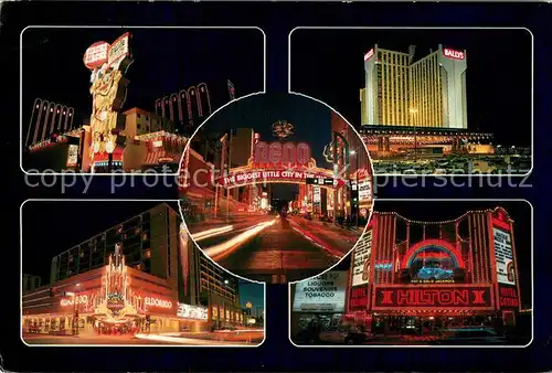 AK / Ansichtskarte Reno_Nevada Many faces of the biggest little city in the world at night 