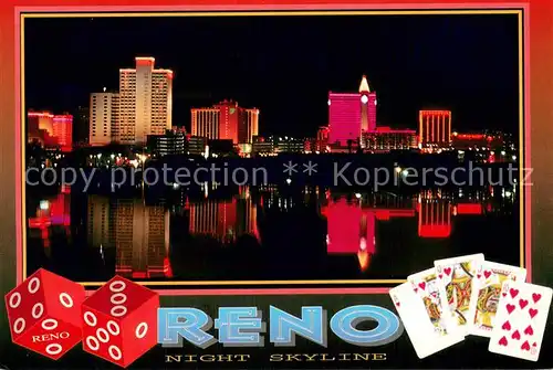 AK / Ansichtskarte Reno_Nevada Magnificent skyline at night 