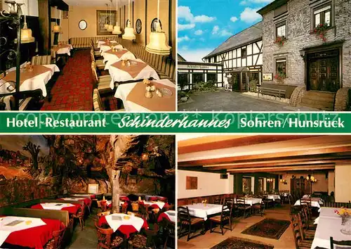 AK / Ansichtskarte Sohren Hotel Restaurant Schinderhannes Gastraeume Sohren