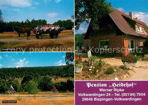 AK / Ansichtskarte Volkwardingen Kutschfahrten Fahrradverleih Pension Heidehof Volkwardingen