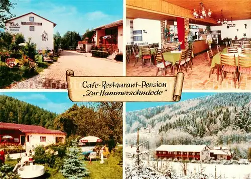 AK / Ansichtskarte Sophienthal_Oberfranken Cafe Restaurant Pension Zur Hammerschmiede Gaststube Garten Dorfpartie Sophienthal Oberfranken