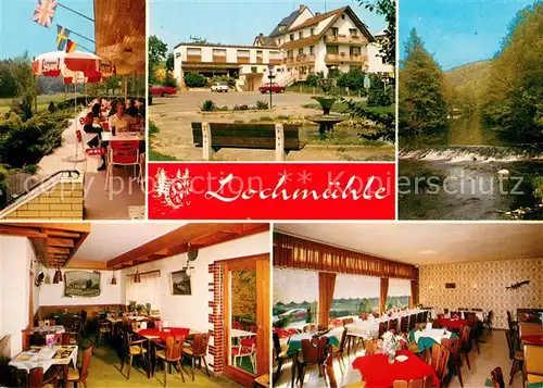 AK / Ansichtskarte Oberzeuzheim Lochmuehle Hotel Pension Park Terrasse Gastraeume Oberzeuzheim