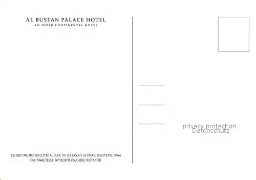 AK / Ansichtskarte Muscat Al Bustan Palace Hotel Kuestenpanorama Muscat