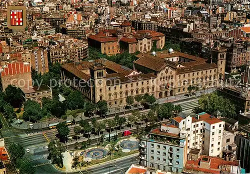 AK / Ansichtskarte Barcelona_Cataluna Placa Universitat Fliegeraufnahme Barcelona Cataluna