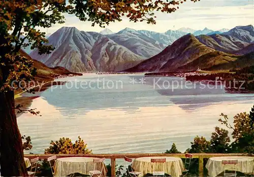 AK / Ansichtskarte Tegernsee Restaurant Cafe Herzogl Gut Kaltenbrunn Tegernsee