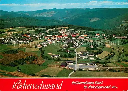 AK / Ansichtskarte Hoechenschwand Fliegeraufnahme Hoechenschwand