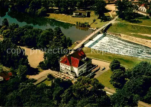 AK / Ansichtskarte Bad_Oeynhausen Werrebruecke am Sielpark Fliegeraufnahme Bad_Oeynhausen