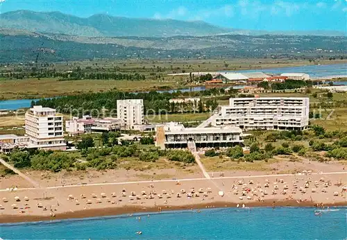 AK / Ansichtskarte Ulcinj_Montenegro Velika plaza Hoteli Grand Lido Olympic Bellevue Fliegeraufnahme Ulcinj Montenegro