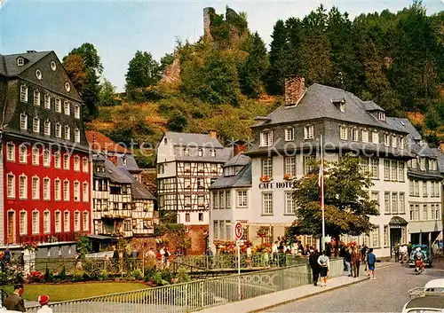 AK / Ansichtskarte Monschau Haus Horchem Cafe Hotel Garni Burgruine Monschau