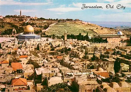 AK / Ansichtskarte Jerusalem_Yerushalayim Altstadt u. Felsendom Jerusalem_Yerushalayim