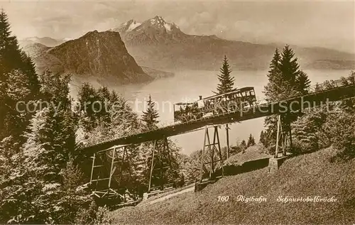 AK / Ansichtskarte Vitznau_Witznau_Vierwaldstaettersee_LU Rigibahn Schnurtobelbruecke 